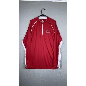 Miami RedHawks Jacket Mens 2XL Red NCAA College Colosseum 1/4 Zip Pullover